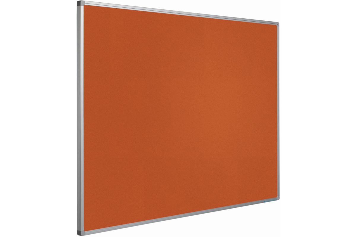 Prikbord Softline profiel 16mm, bulletin oranje, 120x240 cm