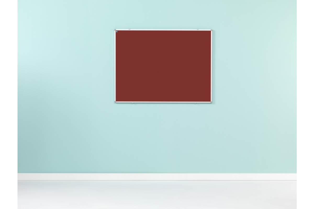Prikbord Softline profiel 16mm, bulletin rood, 60x90 cm