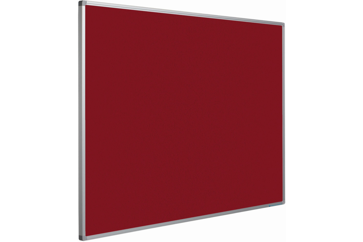 Prikbord Softline profiel 16mm, bulletin rood, 90x180 cm