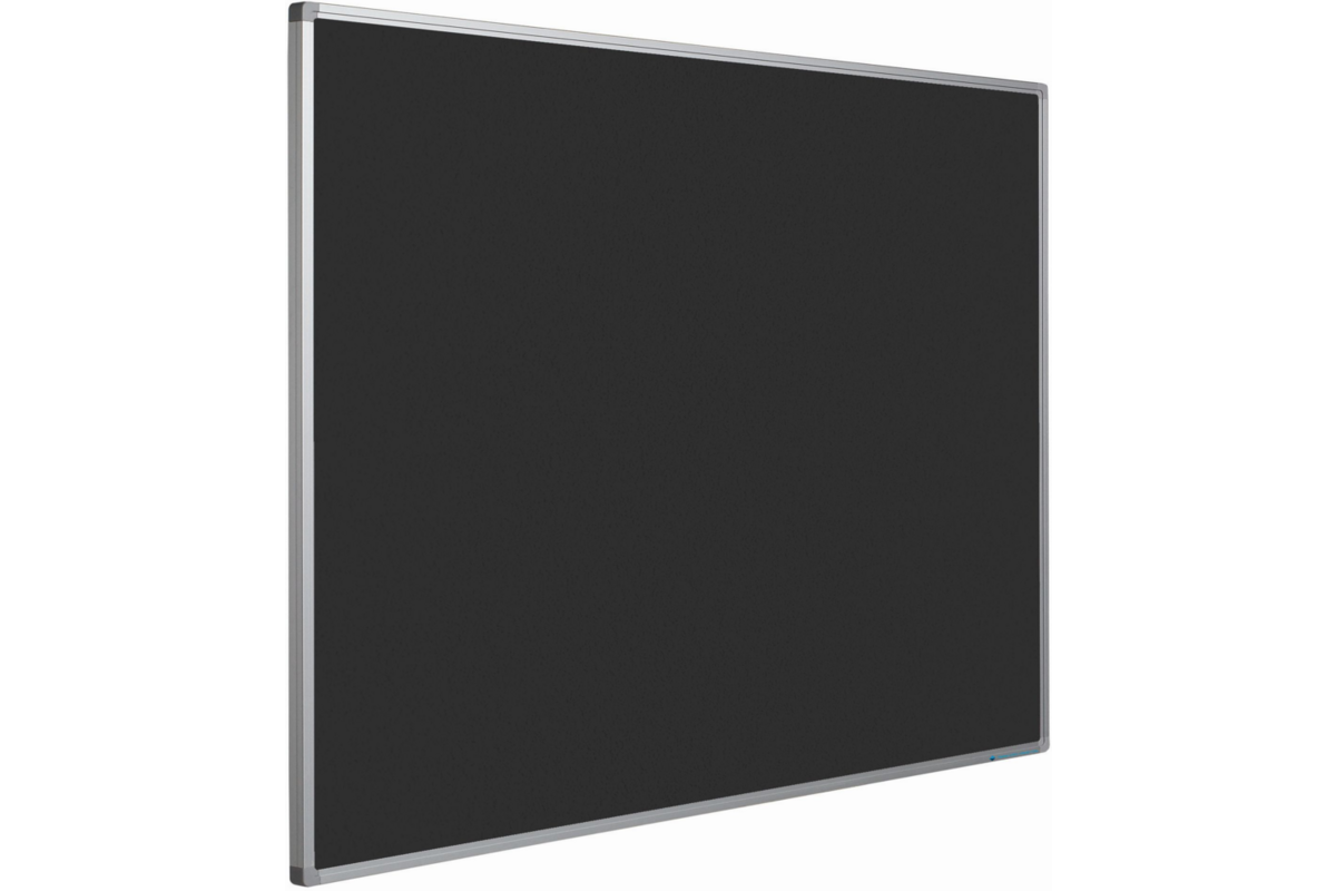 Prikbord Softline profiel 16mm, bulletin zwart, 90x120 cm