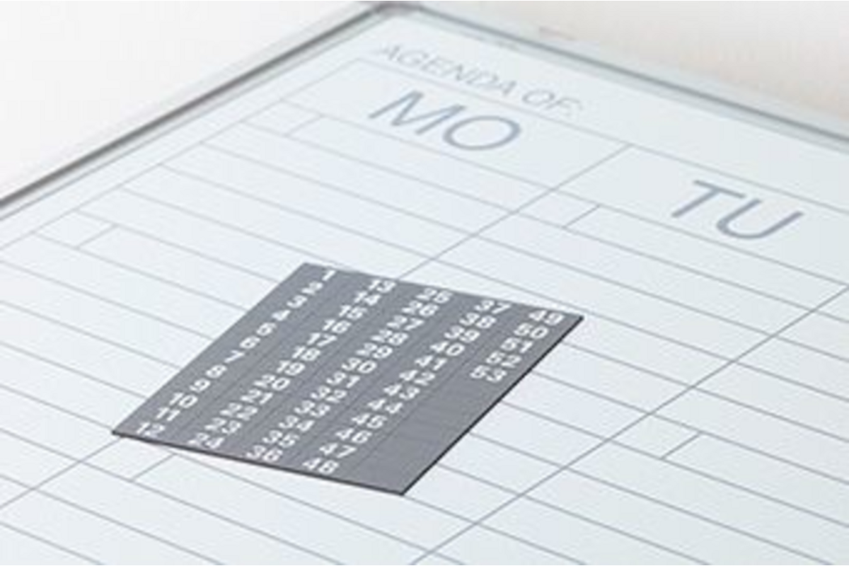 Planbord Softline profiel 8mm Week NL, 60x120 cm