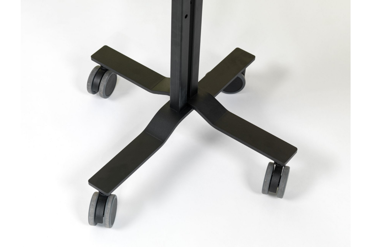 Verrijdbaar Work Board, emailstaal wit, 120x75 cm
