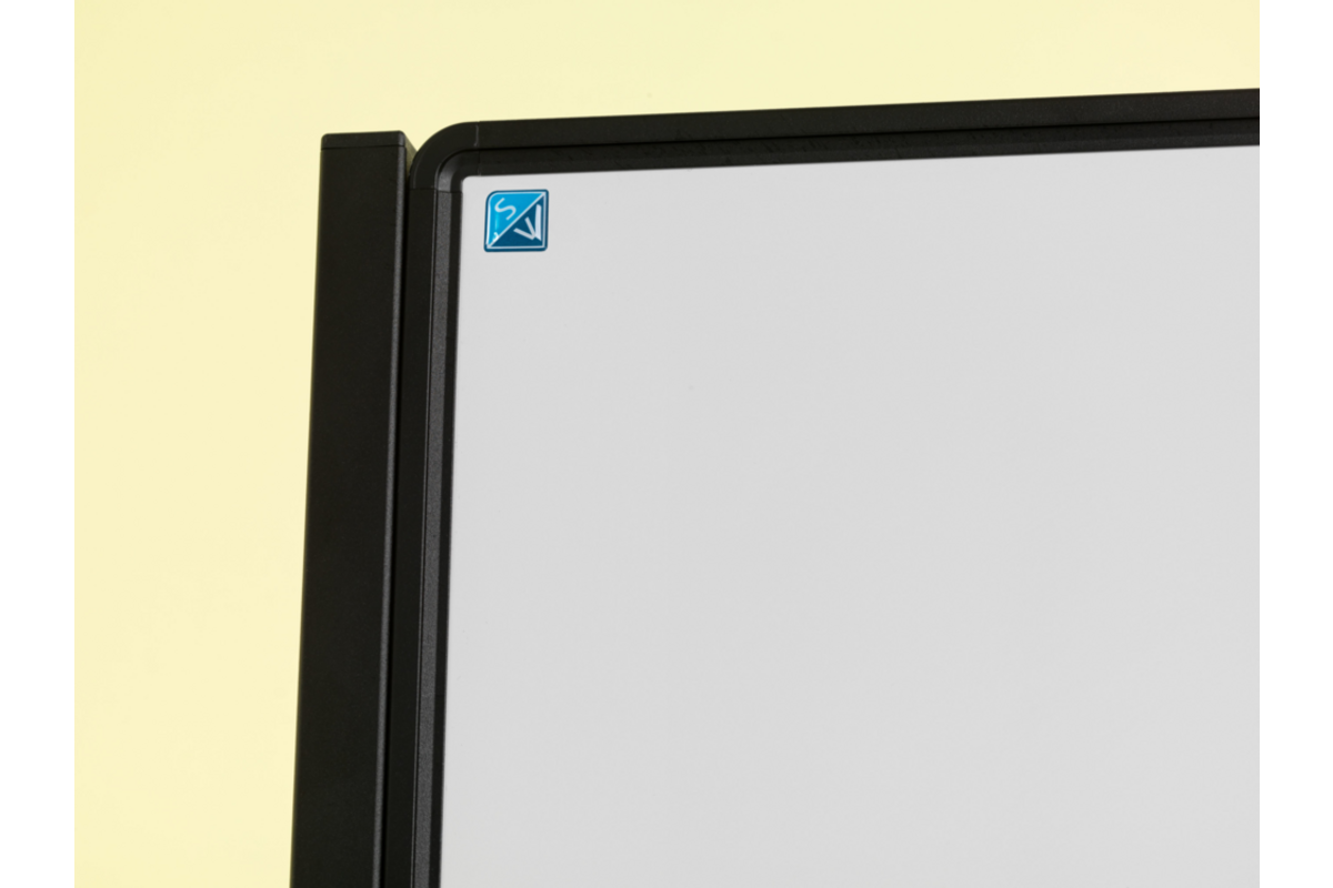 Verrijdbaar Work Board, emailstaal wit, 120x75 cm