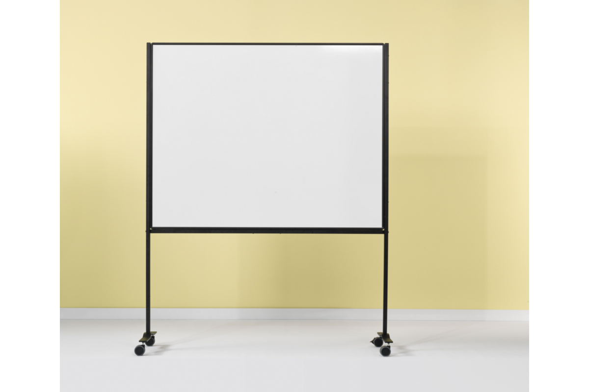 Verrijdbaar Work Board, emailstaal wit, 120x150 cm