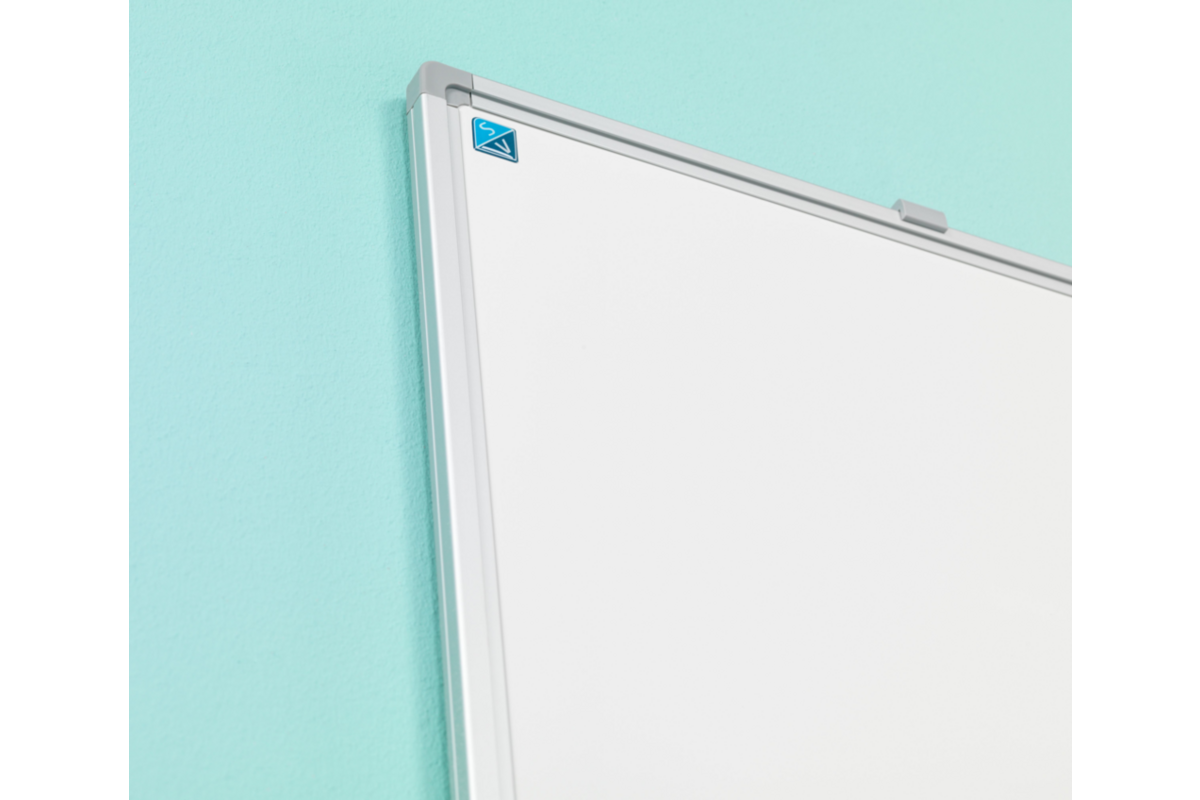 Whiteboard, wit emaille, Softline 8 mm - alu-profiel,150x200 cm