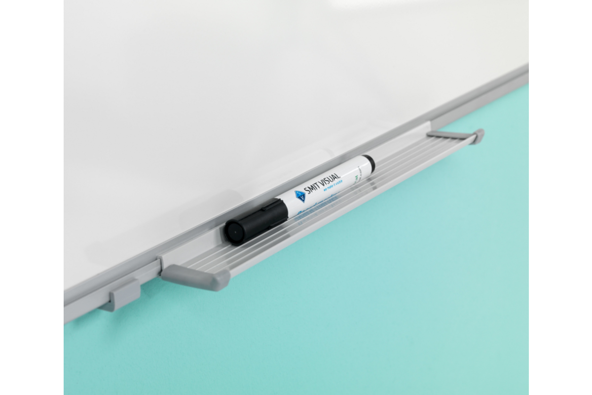 Whiteboard, wit emaille, Softline 8 mm - alu-profiel,150x200 cm