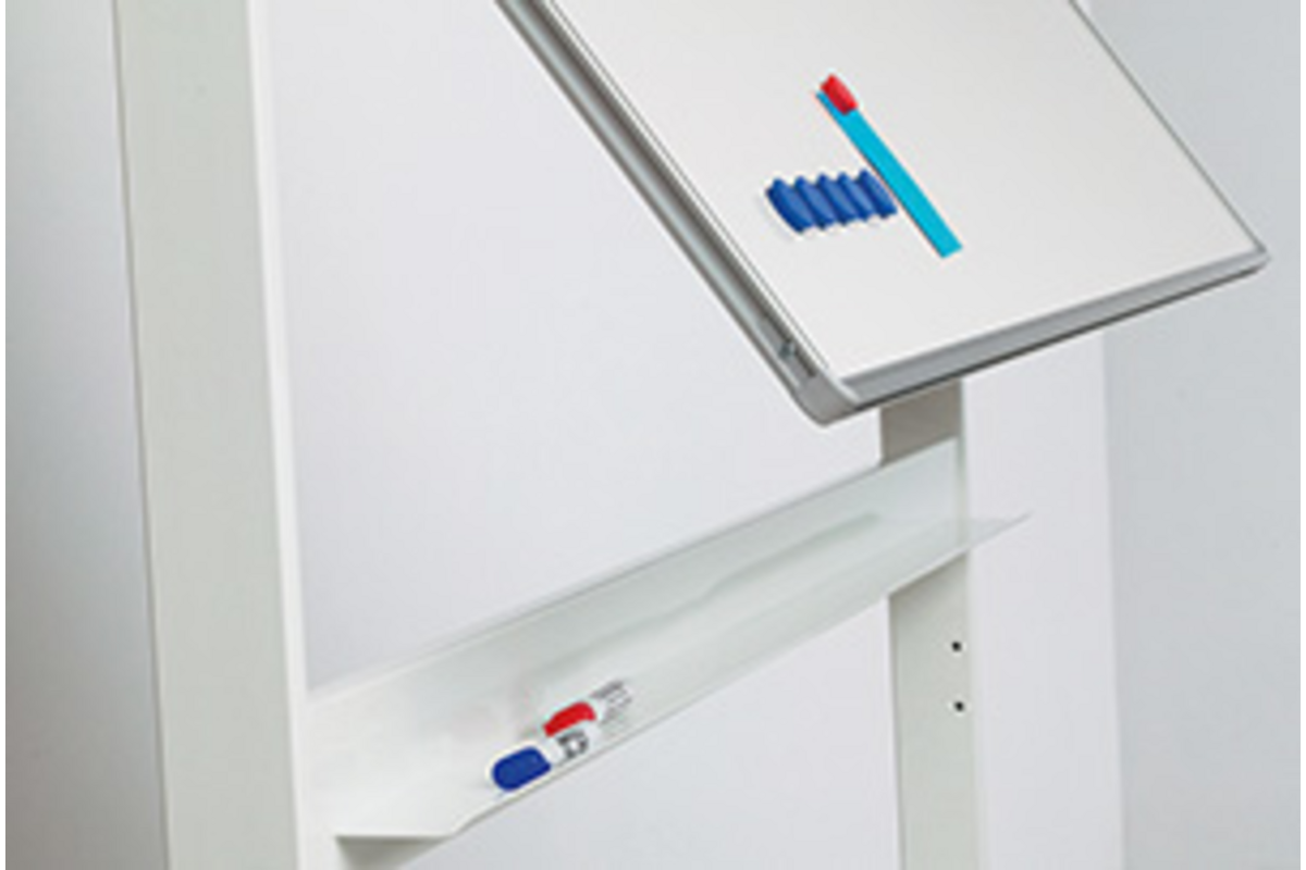 Kantelbord RC10mm profiel, email wit/wit incl. solid onderstel 120x180