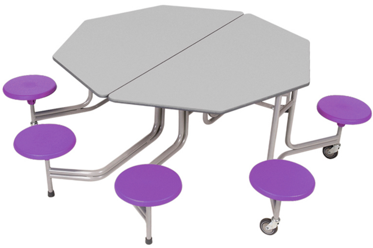Achthoekige tafel, 8-zitter H61 136cm x 153cm x 61cm