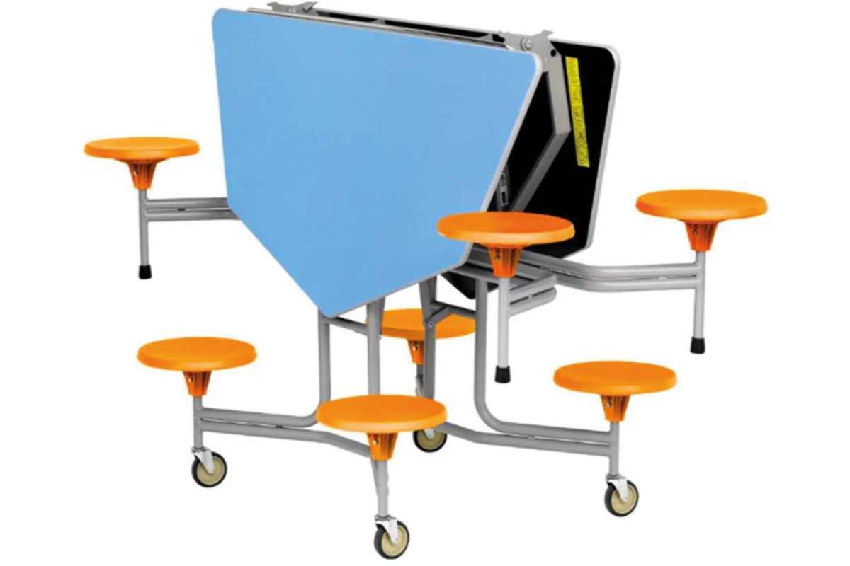 Achthoekige tafel, 8-zitter H68 136cm x 153cm x 68cm