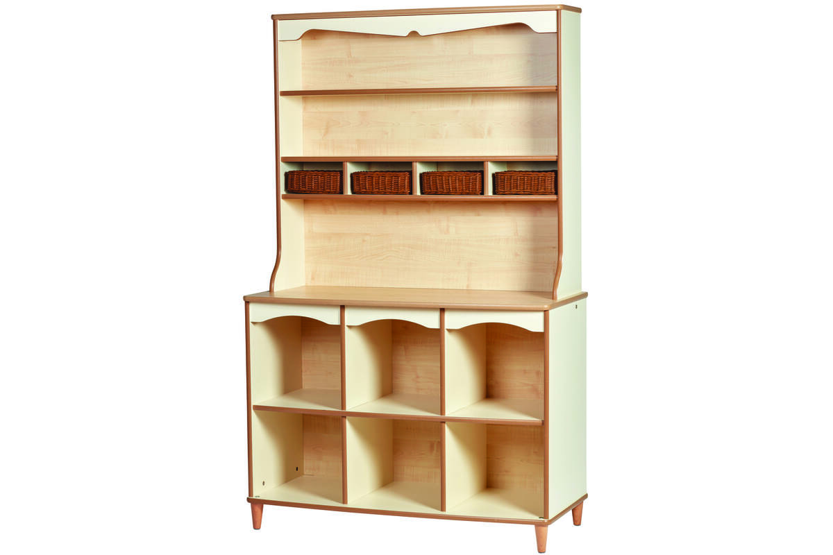 Leidsterkast 189 cm hoog, crème/esdoorn, PT1126