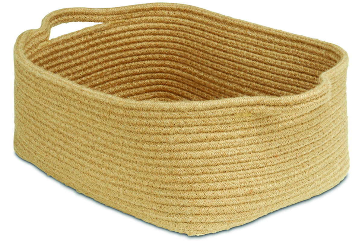 Mand van touw, naturel, ondiep, set van 6 stuks, PT1284