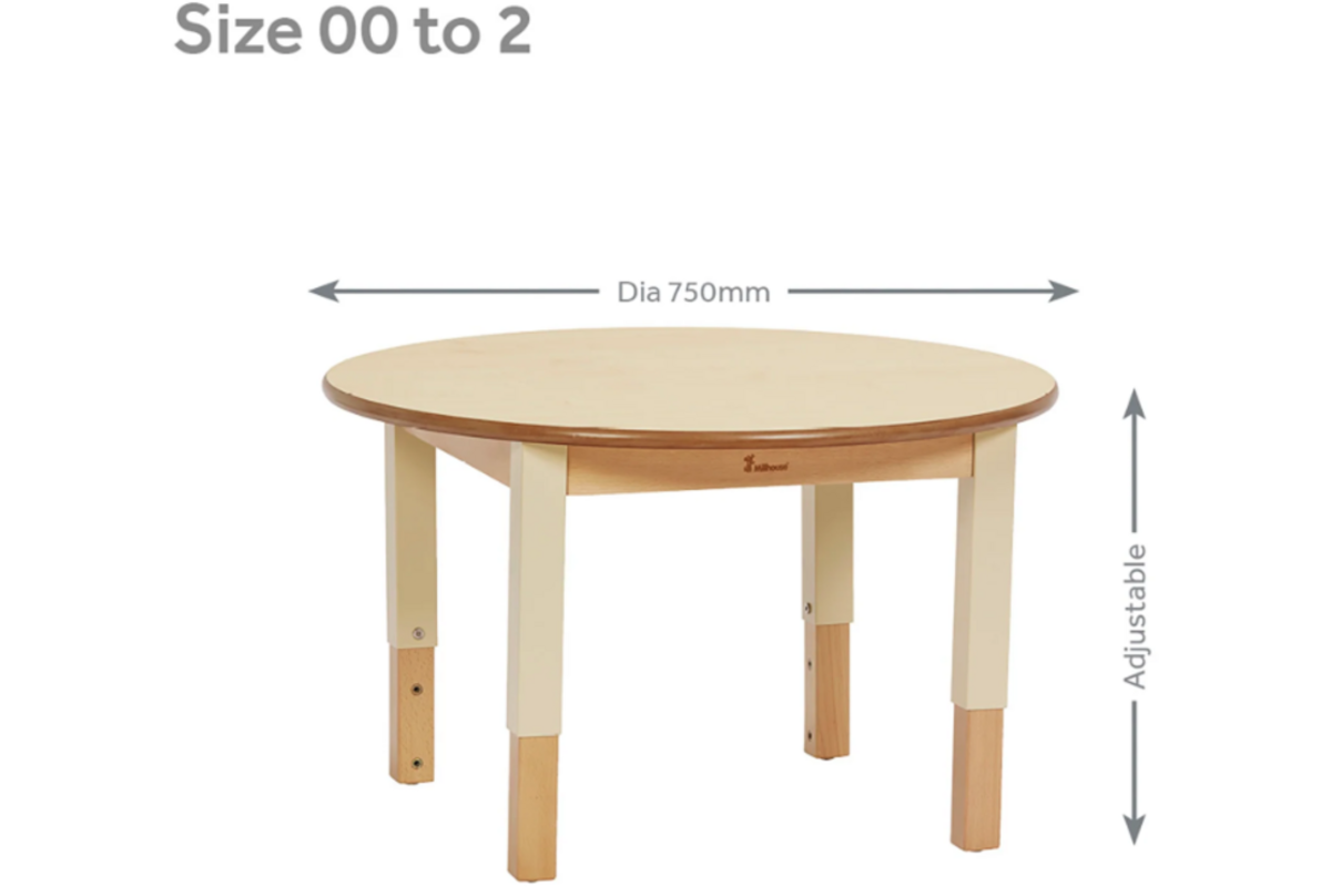 Tafel rond in hoogte verstelbaar, klein, PT1277