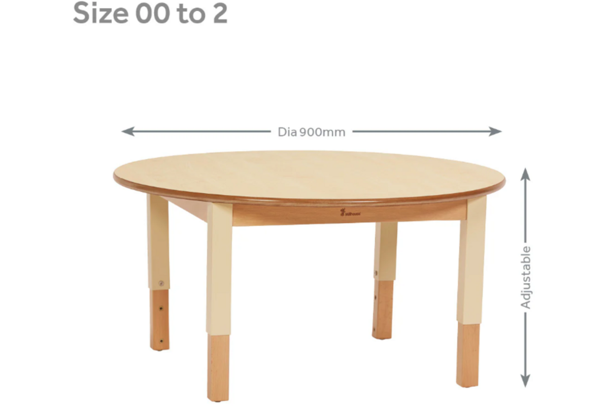 Tafel rond in hoogte verstelbaar, middel, PT1278