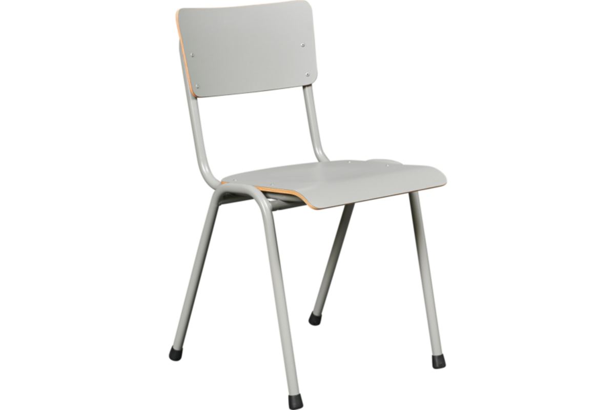 Stoel model 3390, zonder armleuningen, Ral 7037 grijs