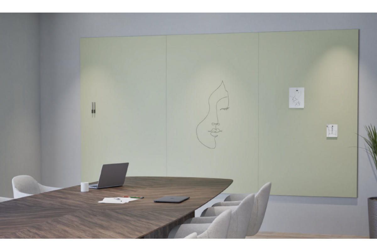 Chameleon Sharp Wall - 198 x 354 cm (3 panelen), Satin Leaf