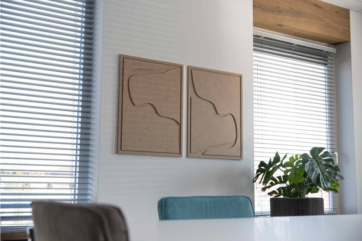 FLOW 2 luik -Acoustic Art - Bruin, 2 stuks, 80x60 cm