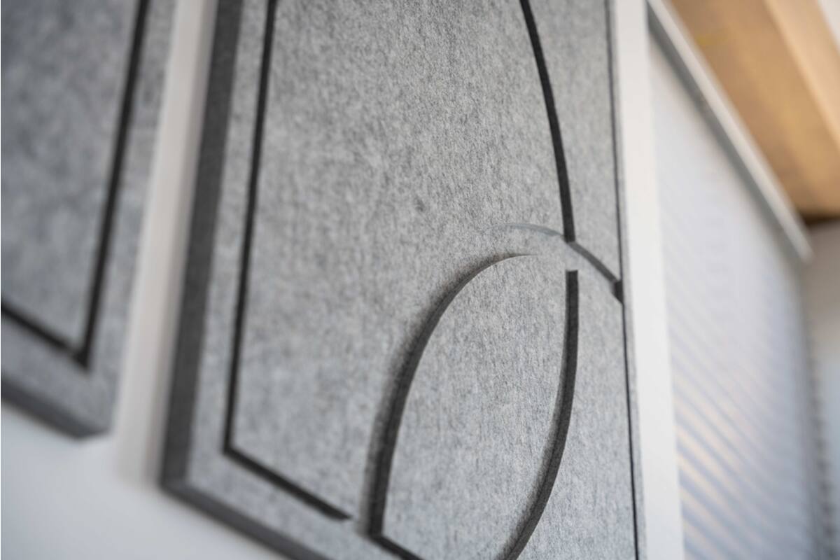 GEO 2 luik -Acoustic Art - Grijs, 2 stuks, 80x60 cm