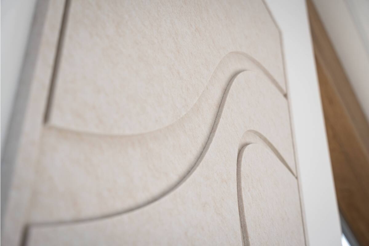 FLOW Large - Acoustic Art - Beige, 1 stuk, 120x80 cm