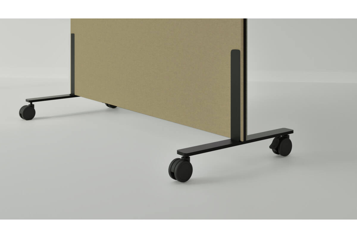Akoestische whiteboard Silva, 200 x 120 cm, Beige, verrijdbaar