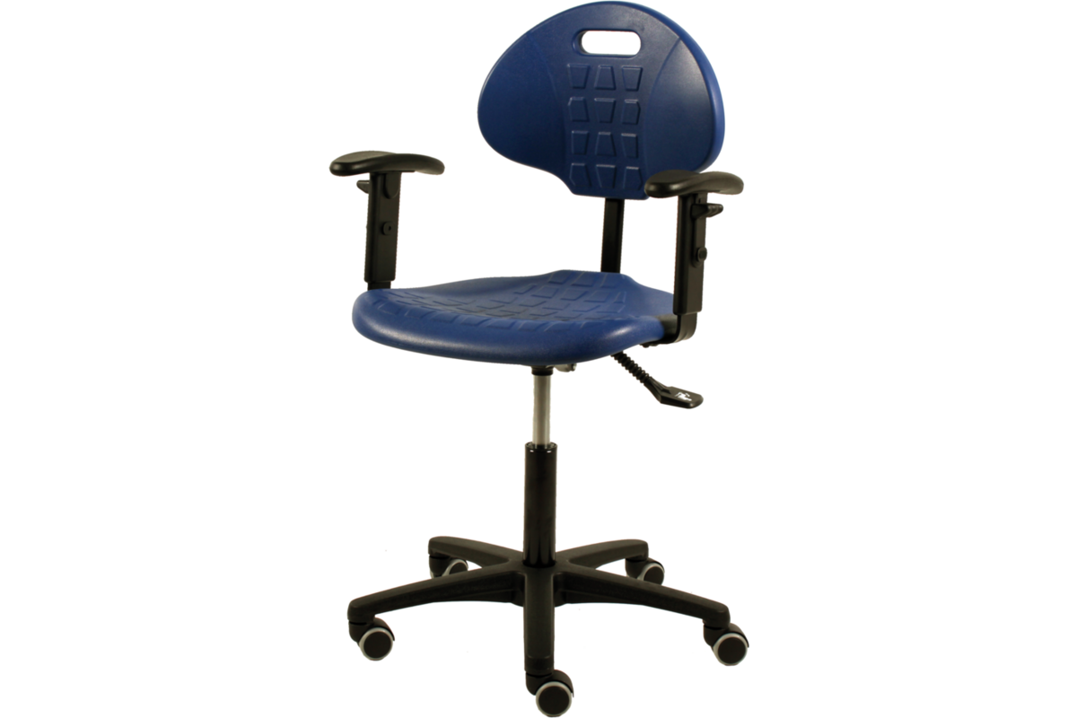 Leidsterstoel PUR blauw met armleuning