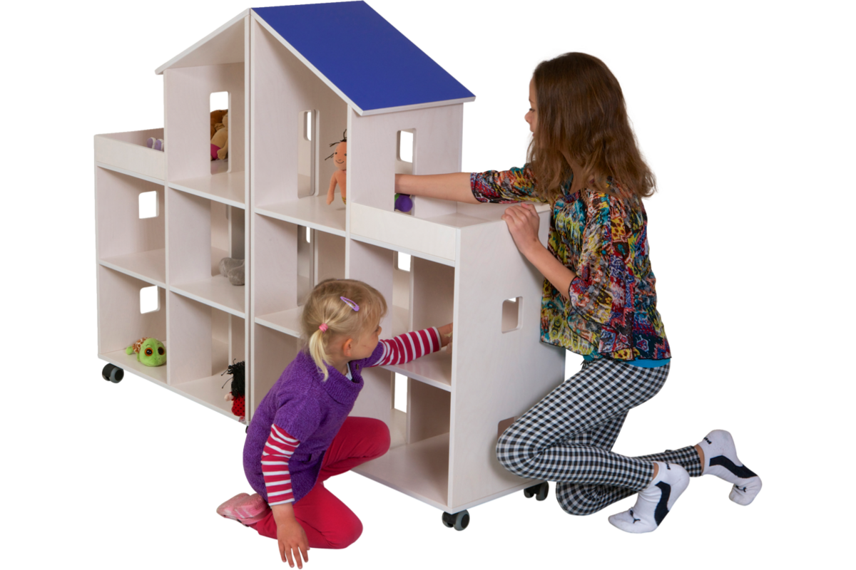 Klip Klap poppenhuis H115xB150xD37,5 cm dak