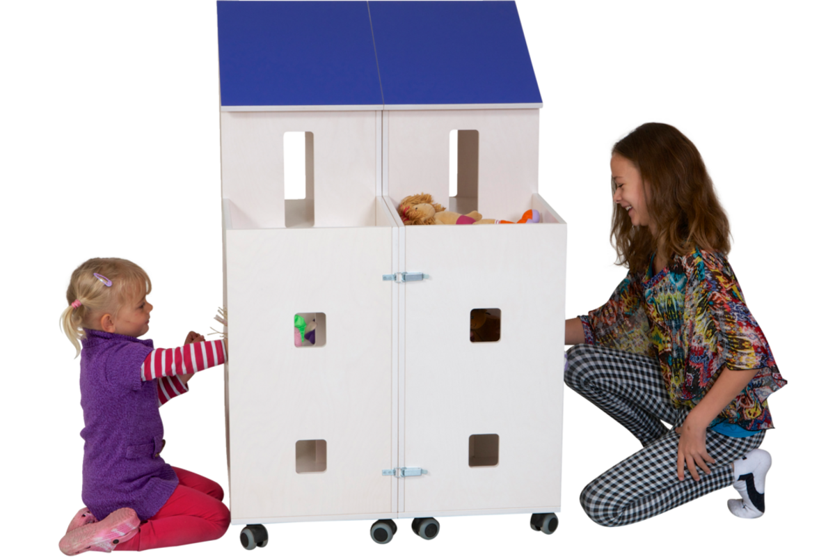 Klip Klap poppenhuis H115xB150xD37,5 cm dak