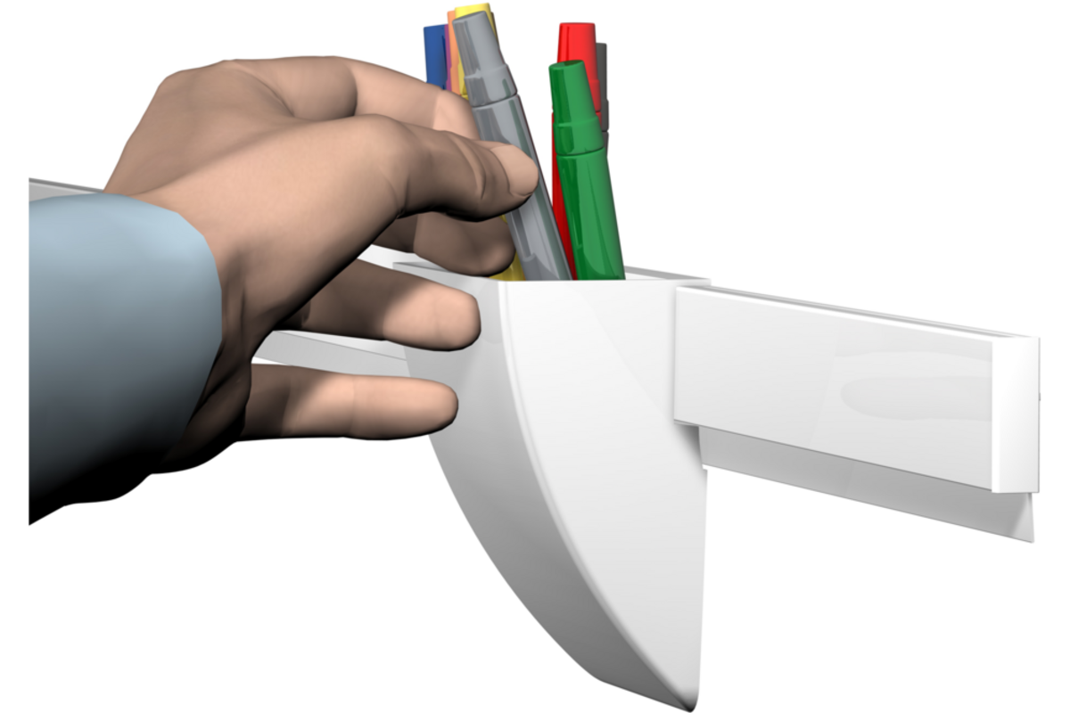 Opbergbakclip wit