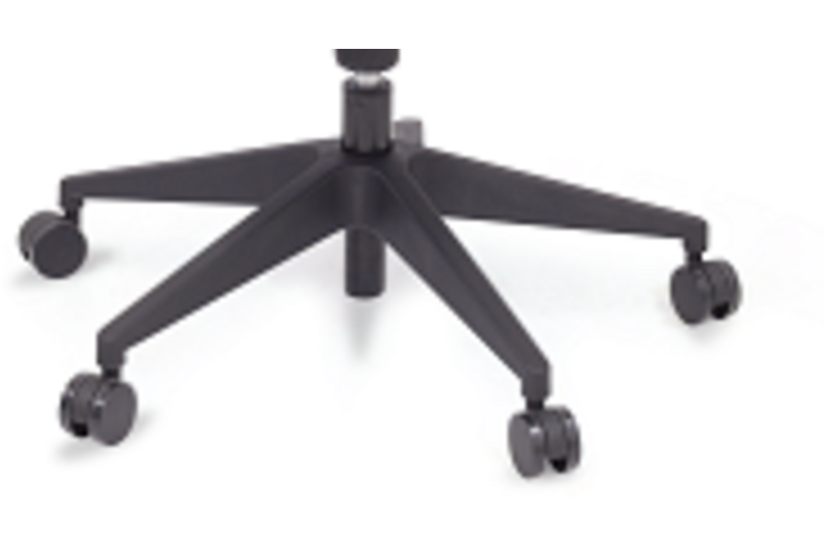 Bureaustoel Boston, zwart met zachte wielen