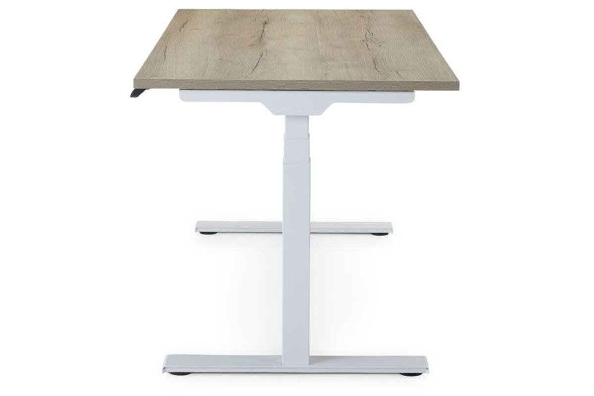 Bureau S-Line, Oak light, onderstel wit, 160x80 cm