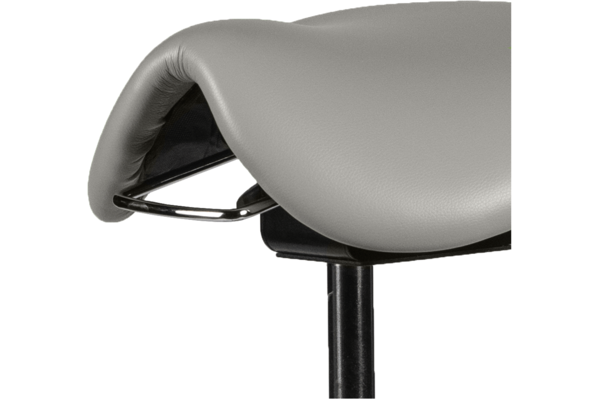Zadelkruk zithoogte 50-69 cm, luxe kunstleder Donkergrijs/10