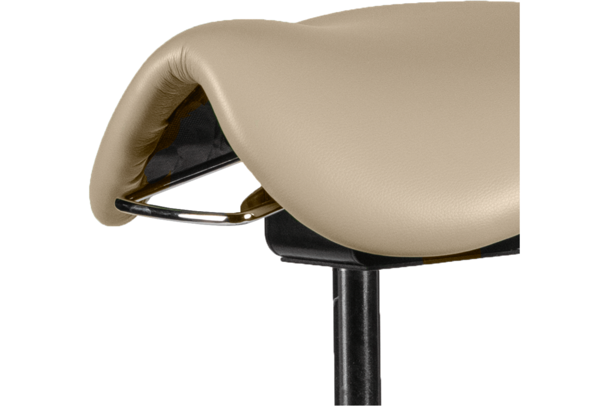 Zadelkruk zithoogte 50-69 cm, luxe kunstleder Naturel/12