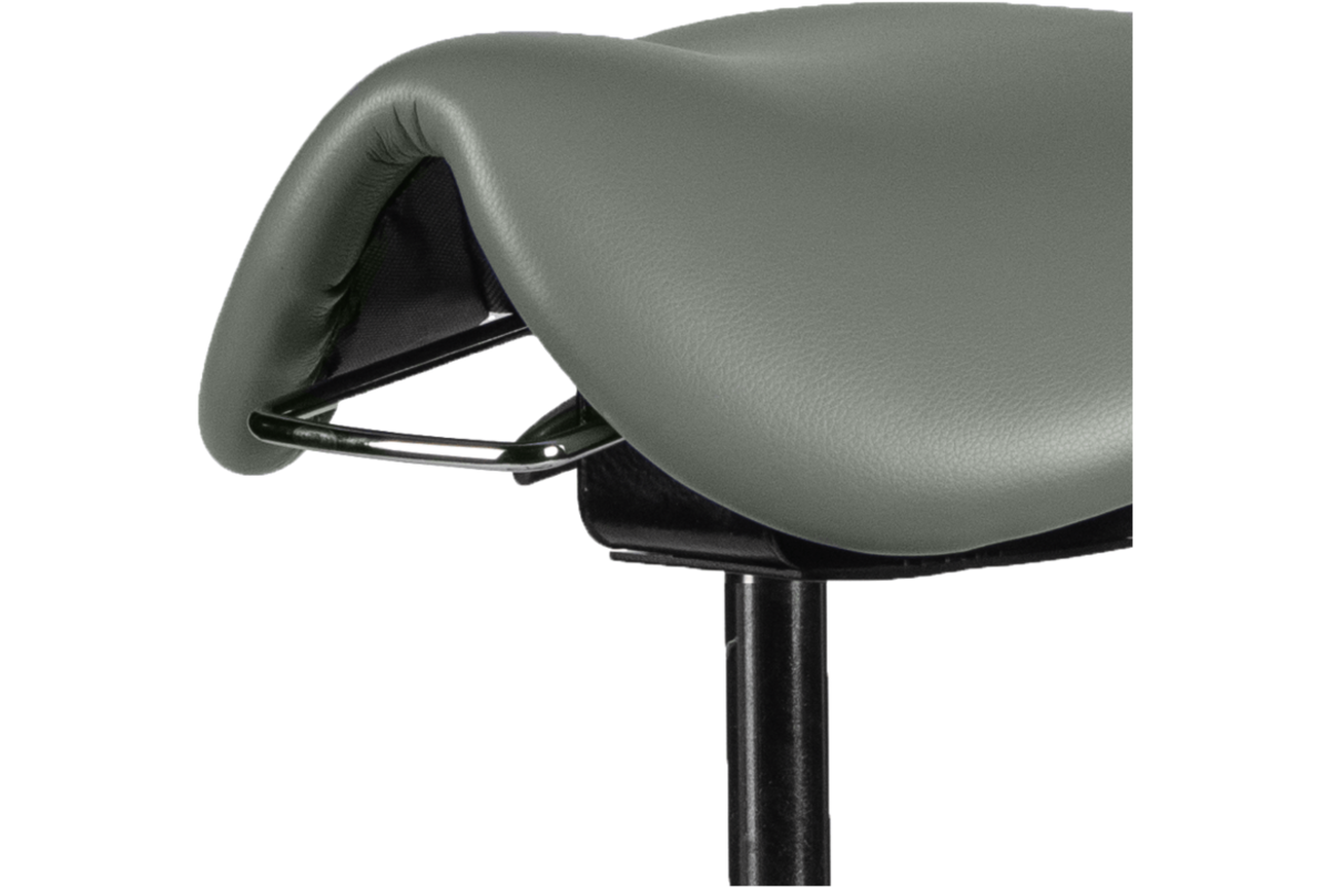 Zadelkruk zithoogte 50-69 cm, luxe kunstleder Olijf/16