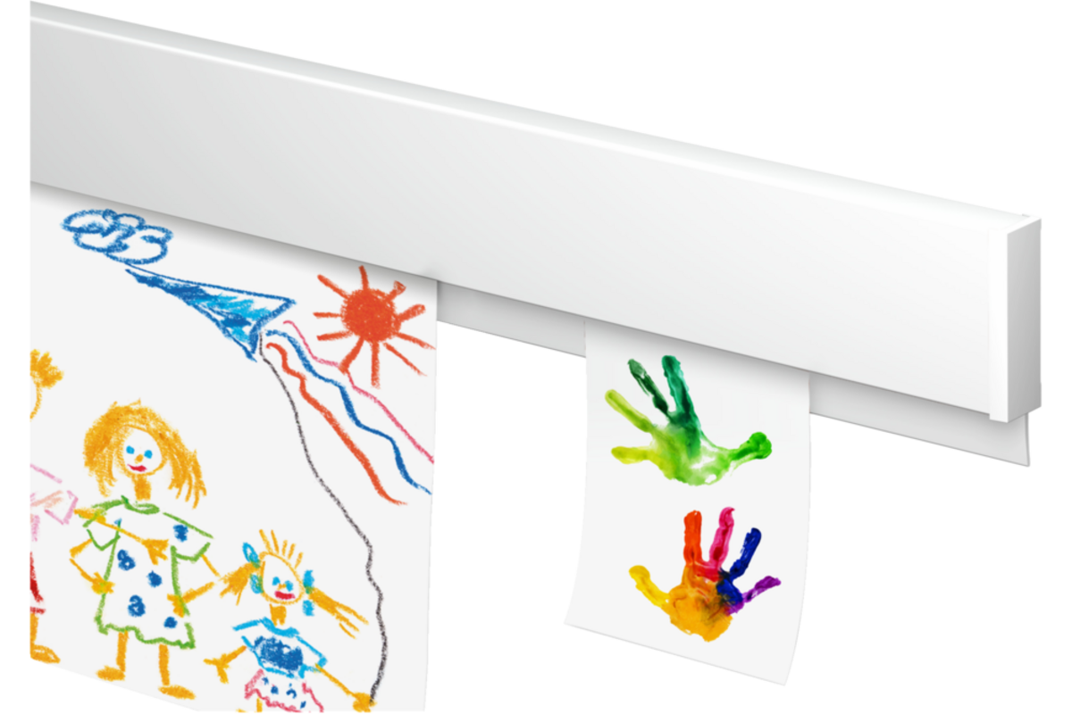 Info Rail wit 100 cm (inclusief bevestigingsmateriaal en eindkappen)