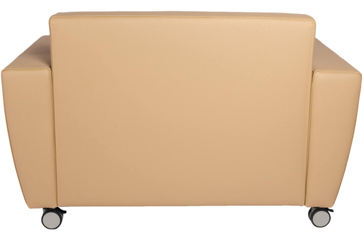 Bank Rolo 1,5-zits loveseat, geremde wielen, stof 7x 32M1709 classic java