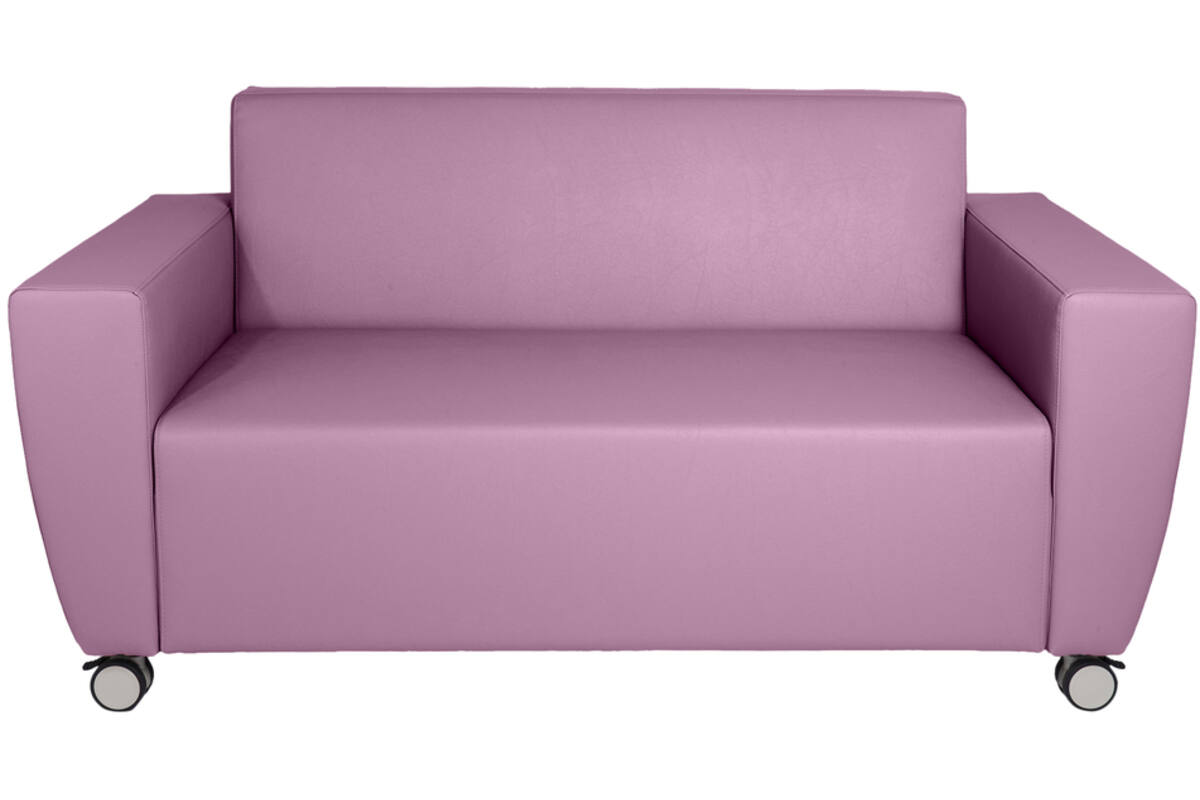 Bank Rolo 2-zits, geremde wielen, stof 8x 32M4634 trend paars