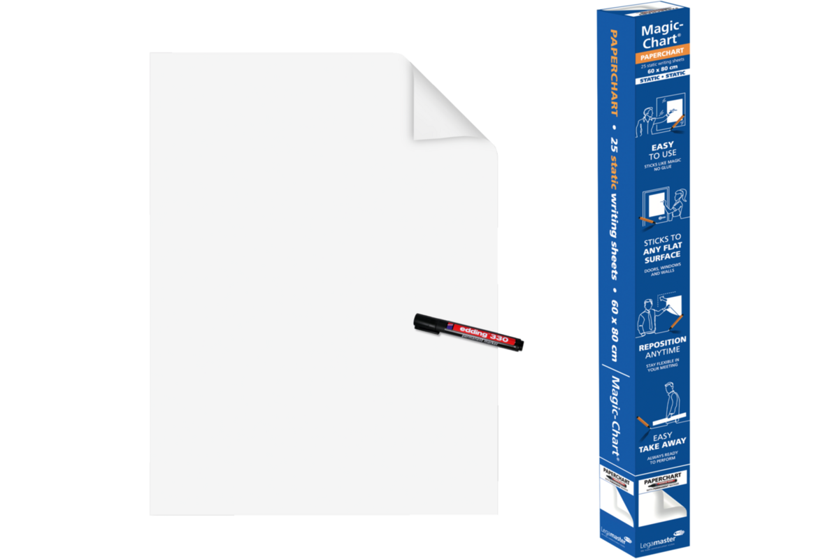 Schrijfvellen Magic-Charts paperchart blanco 60 x 80 cm, 25 vel