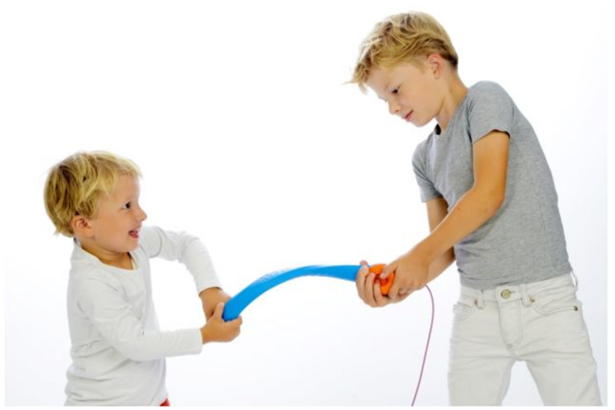 Safe 'n Sound hoofdtelefoon blauw, met afneembare textiel kabel
