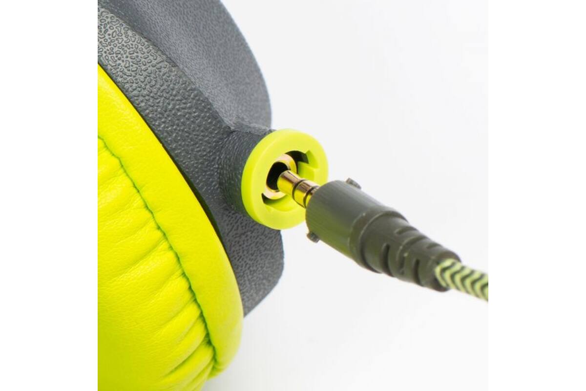 Safe 'n Sound hoofdtelefoon EduFlex Lime met Mini Jack en USB-C kabel