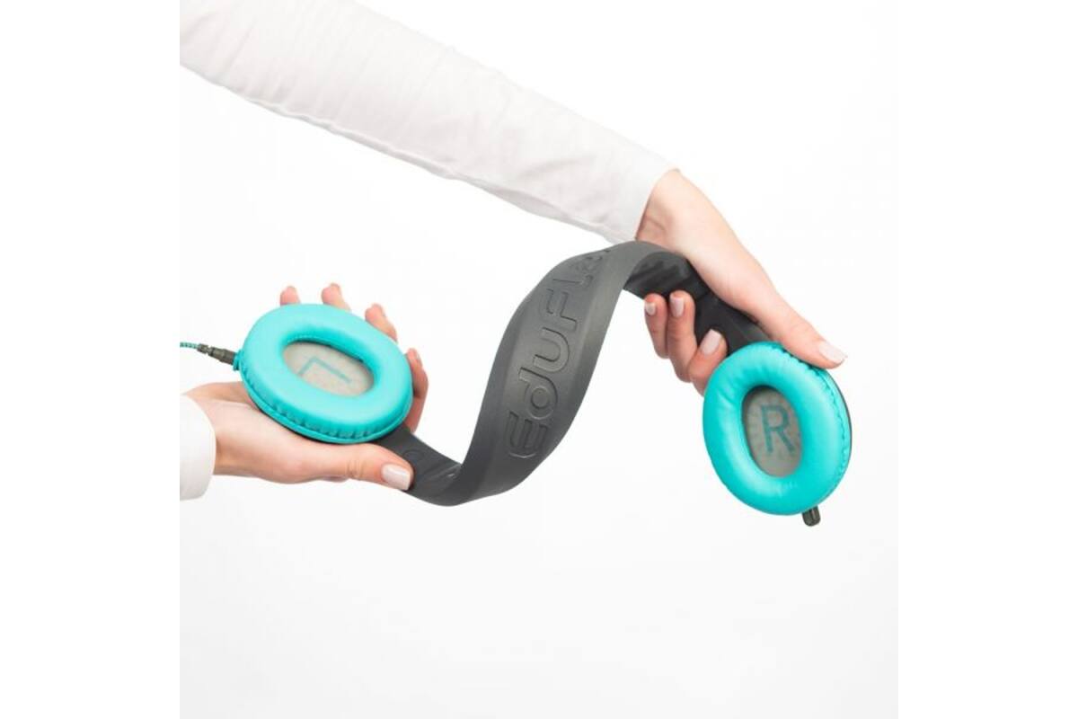 Safe 'n Sound hoofdtelefoon set van 6 st. (aqua/lime) + 3 extra kabels