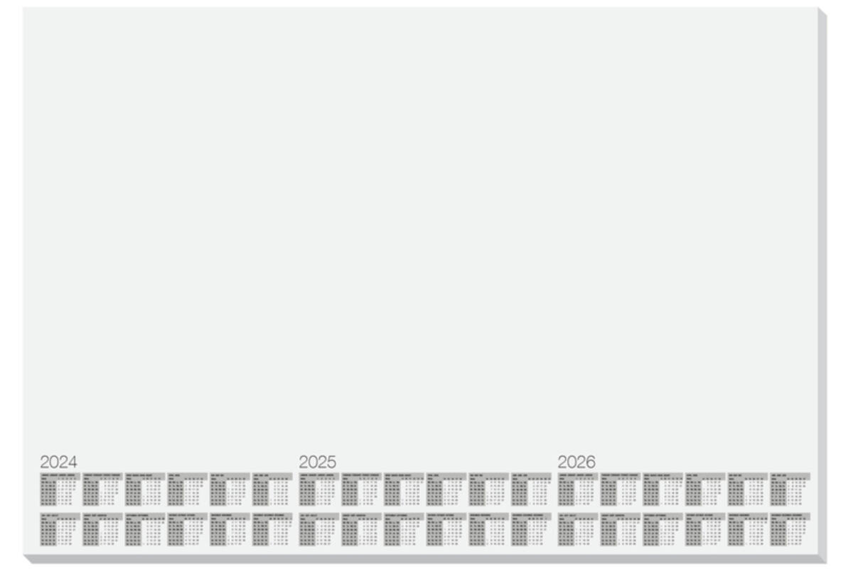Bureauonderlegger Kangaro wit 30 vel kalender 24/25/26 595x410mm, 5 stuks