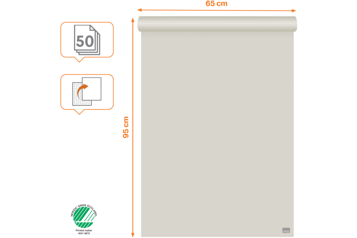 Flipoverblok 95,5 x 65 cm blanco/ruit, per 2 x 50 vel