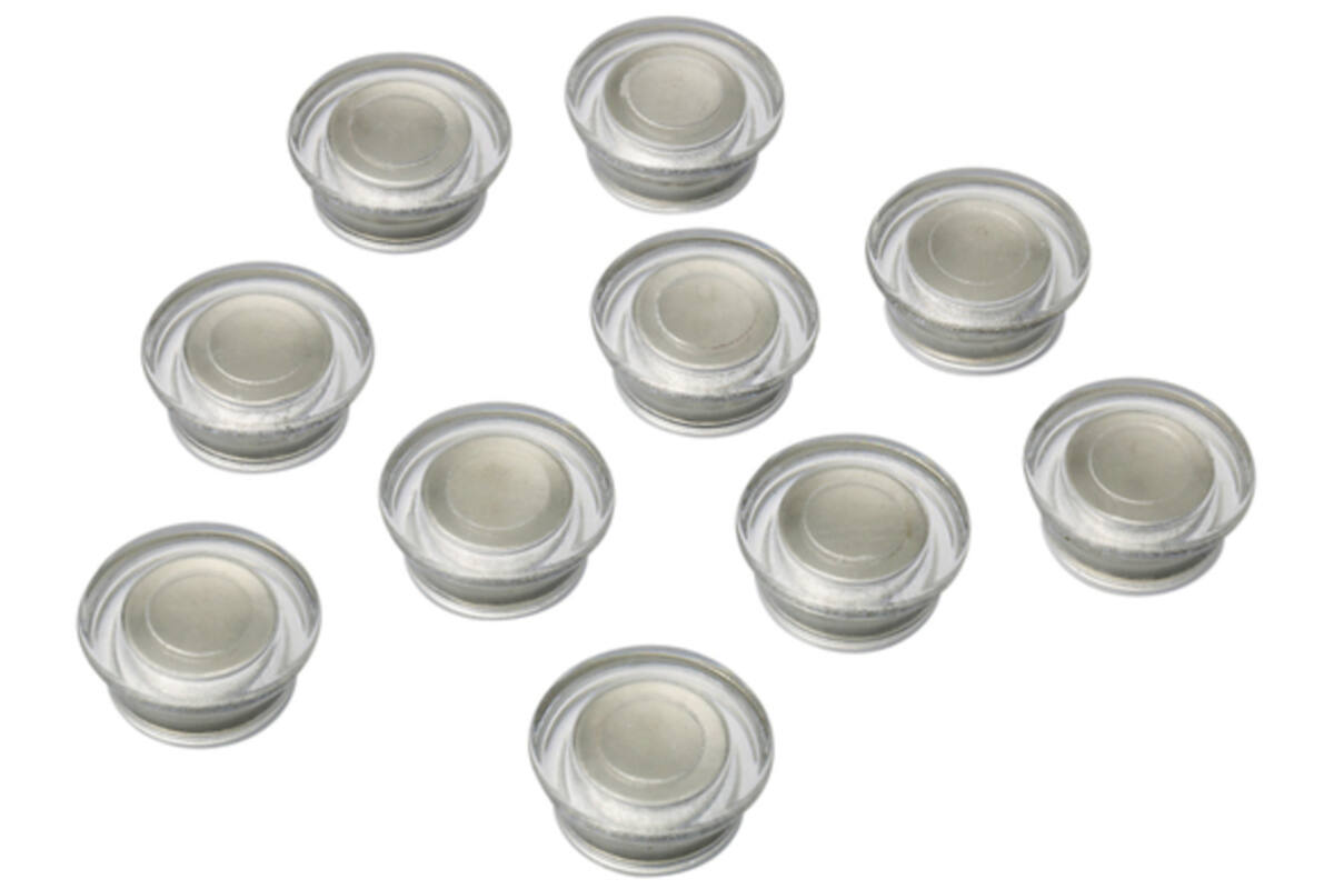 Glasbordmagneet NOBO 32mm transparant extra sterk, 10 stuks