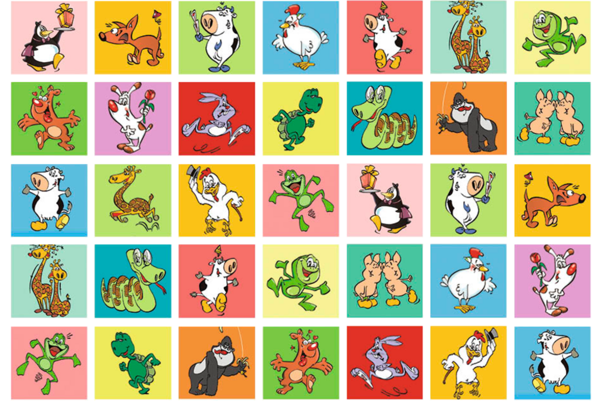 Beloningsstickers 431 dolle dieren parade, 35 motieven, 700 stuks