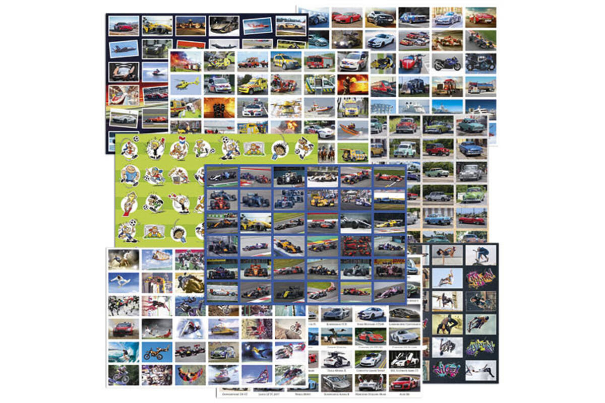 Beloningsstickers mixserie 319006 voertuigen/sport, 35 mot, 700st