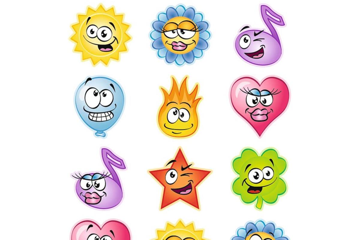 Beloningsstickers Vrolijke Figuurtjes 296, 40 motieven, 800 st