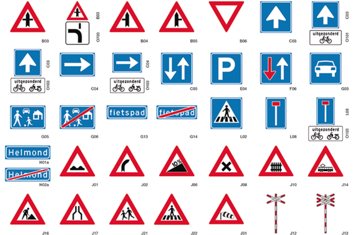 Beloningsstickers Verkeersborden 106, 70 motieven, 700 stuks