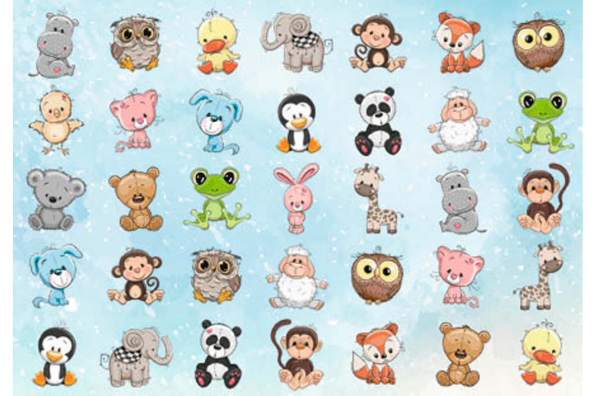 Beloningsstickers 412 knuffeldieren, 35 motieven, 700 stuks