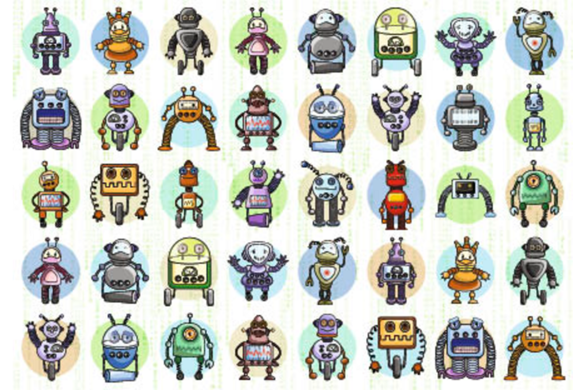 Beloningsstickers 416 Robots, 40 motieven, 720 stuks