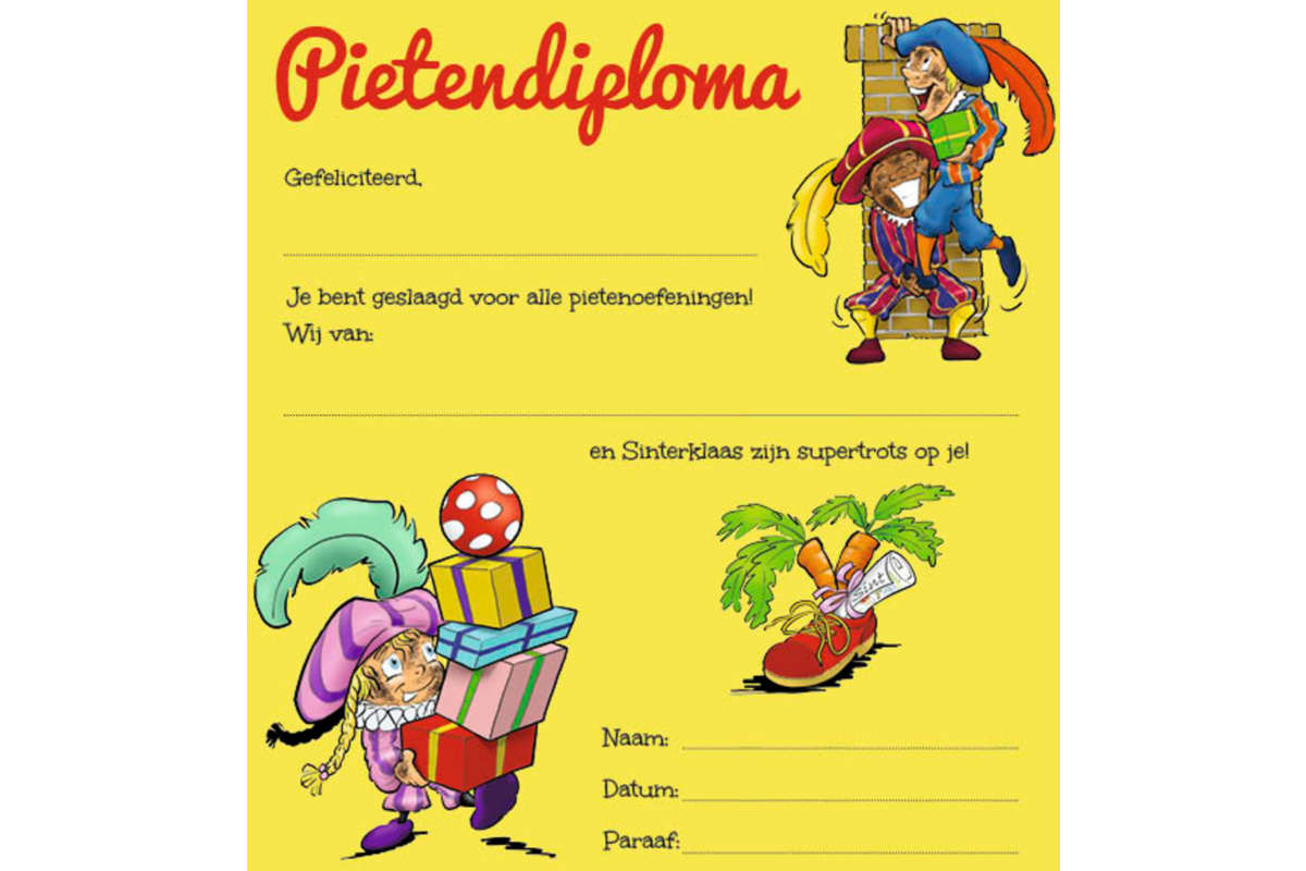 Pietendiploma's 2345, 25 stuks