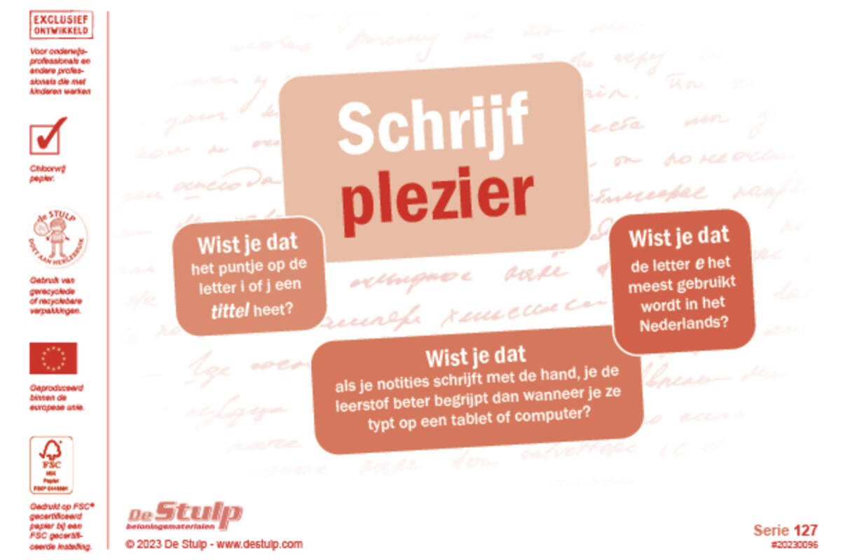 Beloningsstickers 127 Schrijf plezier 24 motieven, 480 stickers